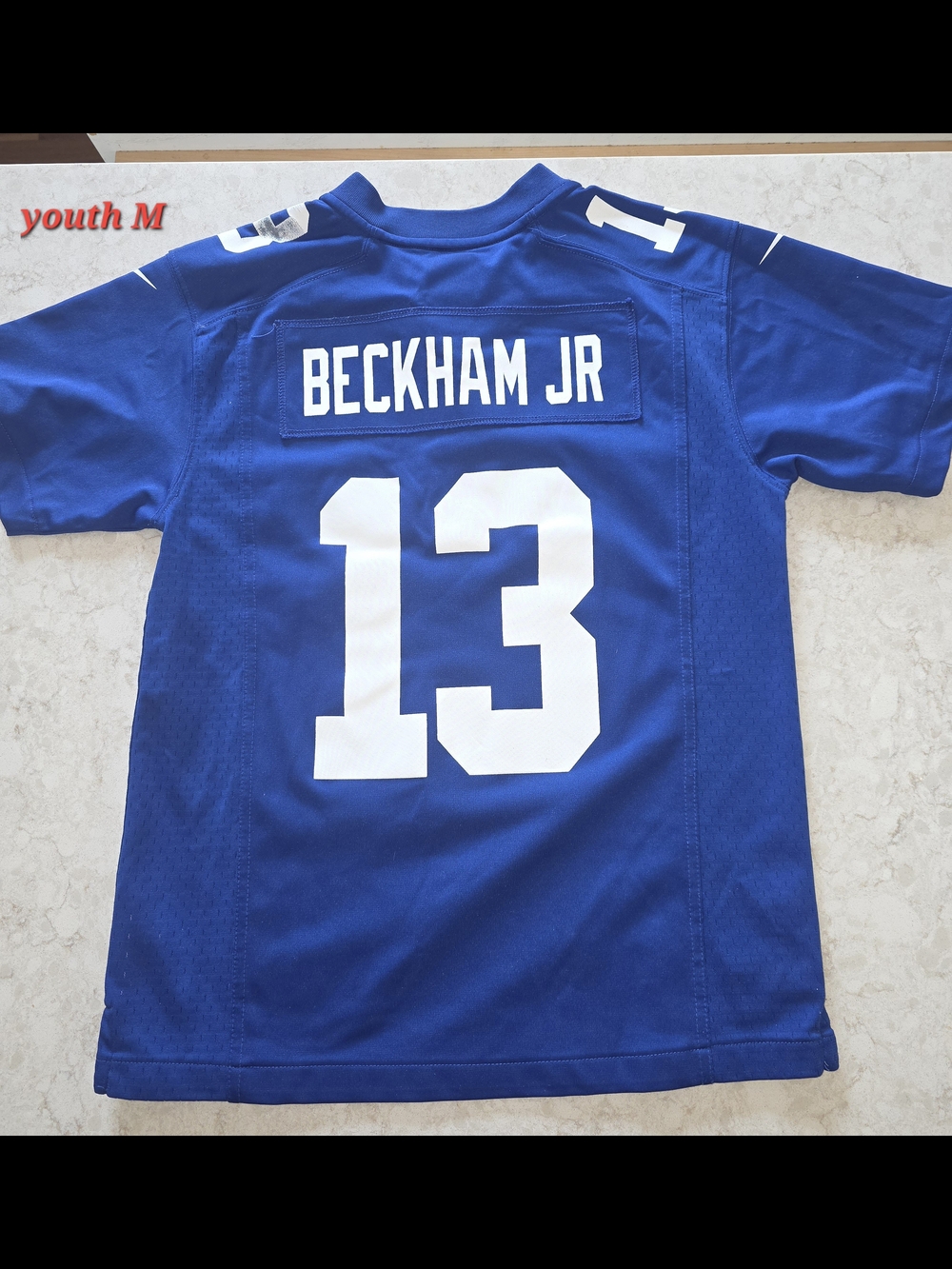 Youth Blue Beckham Jr. #13 Football Jersey